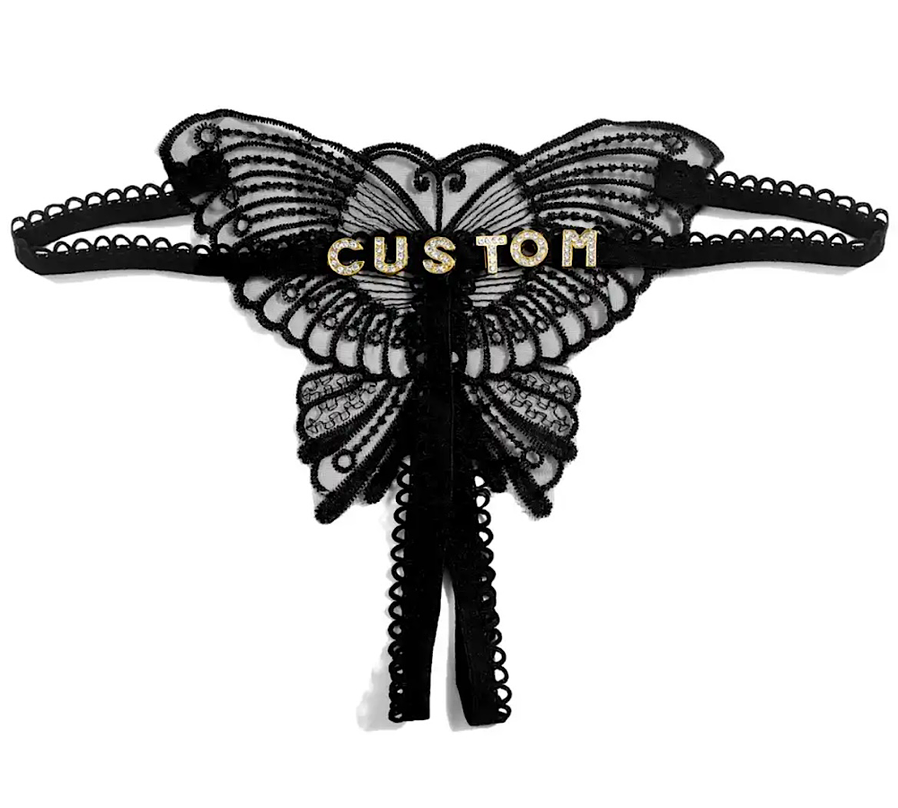 Butterfly personalized thong